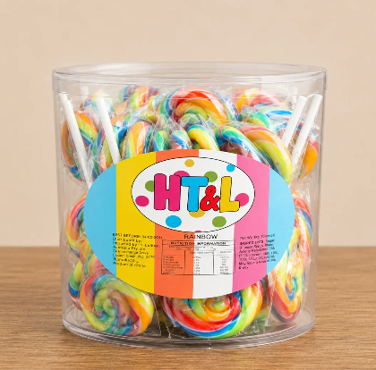 Rainbow Lollipops Jar (50 x 12g)