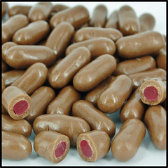 Everfresh Milk Choc. Raspberry Bullets x 8kg