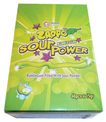Zappo Bubble gum Filled With Sour Powder Apple 29g x 30
