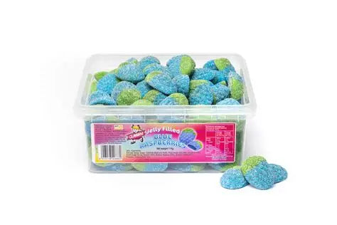 Jelly Filled Blue Raspberries 1 kg Tubs