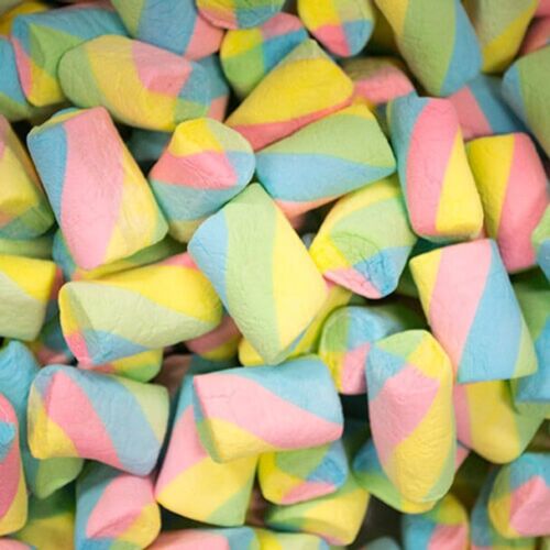 Marshmallow Rainbow Tube & Twist 800g x 8kg
