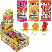 Mike & Ike Lollipop Rings 12g x 24