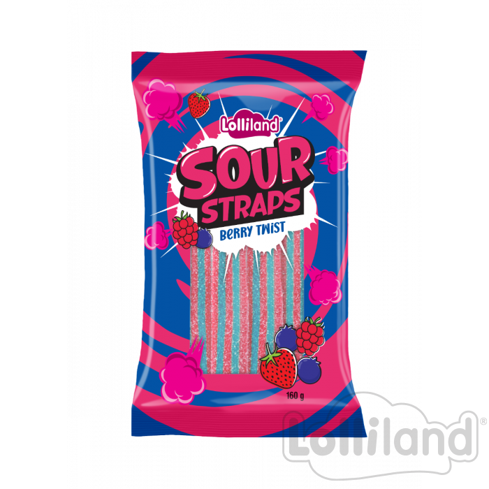 Sour Straps 160g Berry Twists x 12