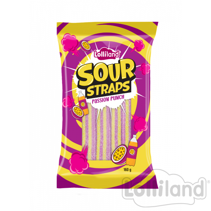 Sour Straps 160g Passion Punch x 12