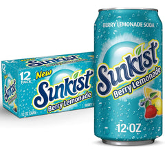 Sunkist Berry Lemonade 355ml cans x 12