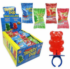 Teddy Ring Pops x 12 Sour & x 12 Not Sour