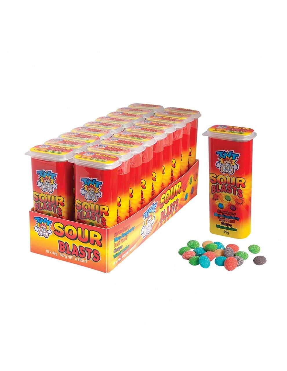 TNT Sour Blasts 49g x 18