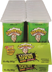 Warheads Hard Candy  Minis 49g x 18