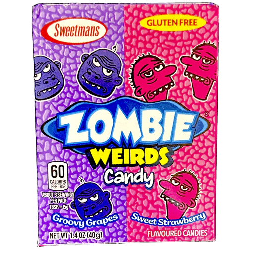 Zombie Weirds Rainbow,  Strawberry & Grape 40g x 24
